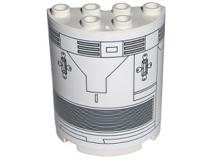 6259pb008-1G Cylinder, half 4x4x2 Mechanisch patroon wit NIEUW *