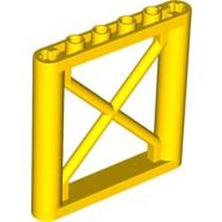64448-3G Steun 1x6x5 vakwerk geel gebruikt *2B071