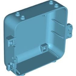 64454-156 Box 3x8x6 2/3 halve (achterkant) (PAKKETPOST) blauw, middenazuur NIEUW *5K000