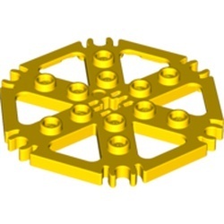 64566-3 Waterwiel- 6 bladen met clips geel NIEUW *