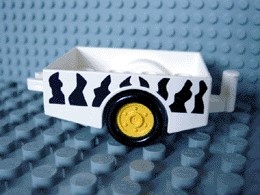 6505pb02-1G DUPLO Aanhangwagen SAFARI strepen gebruikt *