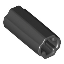6538c-11 Technic, As koppelaar ribbels lengterichting zwart NIEUW *1A074