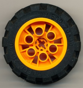 6582c01-31 Wiel 20x30 met zachte ballonband oranje, midden NIEUW *5W000