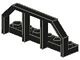 6583-11G Platte plaat 1x6 met treinbalkon zwart gebruikt *0L0001