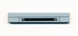 6636pb114-86G Tegel 1x6 met luchtrooster grijs, licht (blauwachtig) gebruikt *0K000