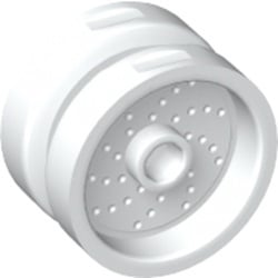 66727-1 Wiel 18x12mm met gestippelde remlijnen, pingat en nop wit NIEUW *5W000