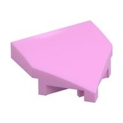 66956-104 Wig 2x2x2/3 puntig roze, helder NIEUW *5C014