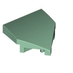 66956-48 Wig 2x2x2/3 puntig groen, zandkleurig NIEUW *5C014