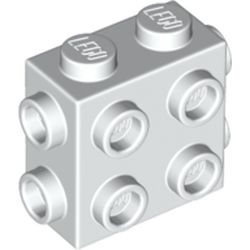 67329-1 Steen 1x2x1 2/3met noppen aan drie zijden wit NIEUW *1R0000