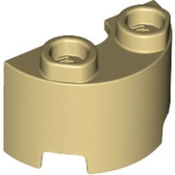 68013-2 Cylinder half 1x2x1 crème NIEUW *0D000