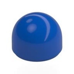 6908-7 Steen, kwartrond 1x1x2/3 met nop blauw NIEUW *5C067