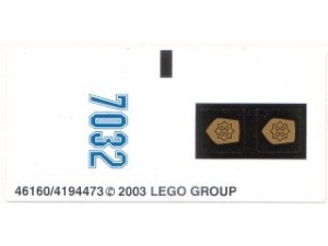 7032stk01 STICKER 7032 Police 4WD and undercover van NIEUW *0S0000
