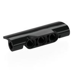 7101-11 Technic, paneel gebogen 2x5x1 zwart NIEUW *4T089