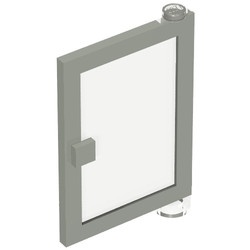 73435c01-9G Deur 1x4x5 rechts met transparant glas lichtgrijs (klassiek) gebruikt *1C032