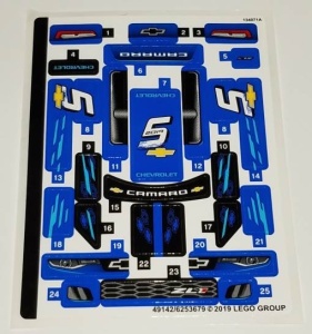 75891stk01 STICKER Chevrolet Camaro sticker 1 NIEUW *0S0000