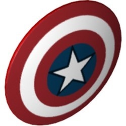 75902pb01-5 Schild rond CAPTAIN AMERICA rood NIEUW *0L0000