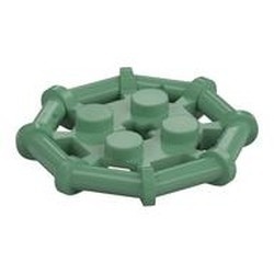 75937-48 Platte plaat 2x2 met 8-kantig frame VERSTERKT groen, zandkleurig NIEUW *1B329
