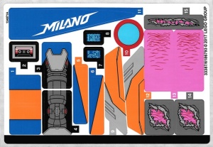 76081stk01 STICKER 76081 Super Heroes The Milano vs The Abelisk NIEUW *0S0000
