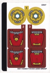 76140stk01 STICKER 76140 Iron Man Tech NIEUW *0S0000