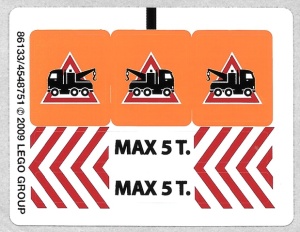 7638stk01 STICKER 7638 Tow Truck NIEUW *0S0000