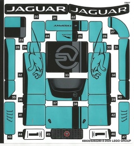 76898stk01-2 STICKER 76898-2 Formula E Panasonic Jaguar GEN2 & Jaguar I-PACE e-Trophy NIEUW *0S0000