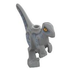77862pb02-86 Baby dinosaurus raptor/velociraptor grijs, licht (blauwachtig) NIEUW *