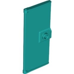 80683-39 Deur 1x3x6 met deurknop turquoise, donker NIEUW *1L0000