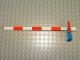 815c01-1G Trein, Slagboom spoorwegovergang slagboom LINKS, standaard en hendel voor 4 1/2 en 12v rails (814, 815, 816) wit gebruikt *