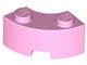 85080-104 Steen 2x2 gebogen (Macaroni) NIEUWE STIJL (andere bodem) roze, helder NIEUW *1B065