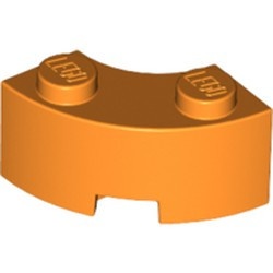 85080-4 Steen 2x2 gebogen (Macaroni) NIEUWE STIJL (andere bodem) oranje NIEUW *1B065