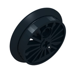 85489b-11 Treinwiel GROOT 37 mm zwart NIEUW *0L0000