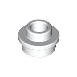 85861-1 Platte plaat 1x1 rond MET GAT IN MIDDEN wit NIEUW *1B235