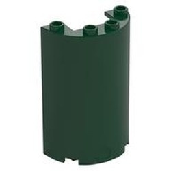 85941-80 Cylinder, half 2x4x5 met 1x2 uitsnede groen, donker NIEUW *