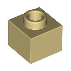 86996-2 Steen 1x1x 2/3 open nop crème NIEUW *5C104