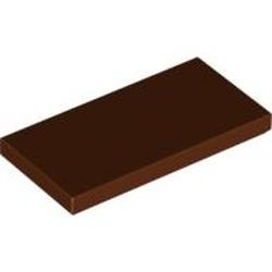 87079-88G Tegel 2x4 bruin, roodachtig gebruikt *1B345