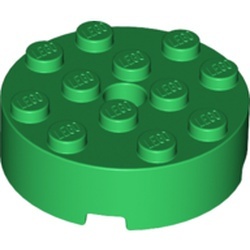 87081-6 Steen, rond 4x4 zonder gaten zijkant groen NIEUW *5D000