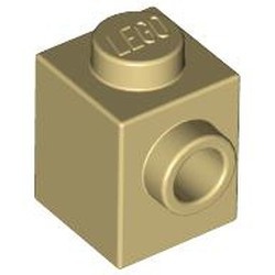 87087-2 Steen 1x1 noppen 1 zijde crème NIEUW *1B034