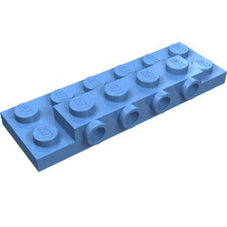 87609-42 Plaat 2x6x 2/3 4 noppen zijkant blauw, midden NIEUW *1L0000