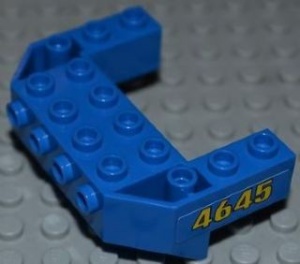 87619pb01-7G Trein neus onderkant met 4646 aan beide kanten (Stickers) blauw gebruikt *5S013