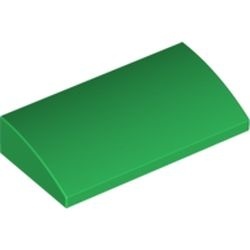 88930-6 Dakpan gebogen 2x4x2/3 geen noppen, MET bodemtubes groen NIEUW *1B104