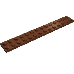 91988-88 Platte plaat 2x14 bruin, roodachtig NIEUW *5K0000
