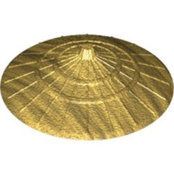 93059-115 Ronde grote hoed (Aziatisch) goud, parel NIEUW *0L0000