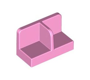 93095-104 Dubbel hoekpaneel 1x1x2 roze, helder NIEUW *1B019
