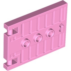 93096-104 Deur 1x5x3 met 3 noppen en hendel roze, helder NIEUW *