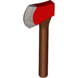 95330pb01-88 Bijl met rood hoofd en zilveren blad bruin, roodachtig NIEUW *0L0000