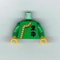 973pb0293c01-6 L1-13 Groen shirt met knopen en Chinese letters (T04) groen NIEUW *0B0000