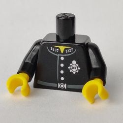 973pb1511c01-11 Politiejas met '1337' en zilveren JCFG badge (col 11-15) zwart NIEUW *0B0000