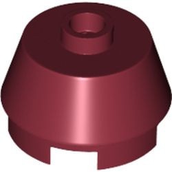 98100-59 Kegel toelopend 2x2 rood, donker NIEUW *1B087