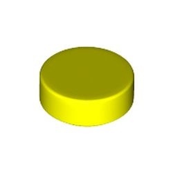 98138-236 Tegel 1x1 ROND neon geel NIEUW *1B142