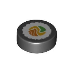 98138pb261-11 Tegel 1x1 rond Sushi Roll zwart NIEUW *0L0000